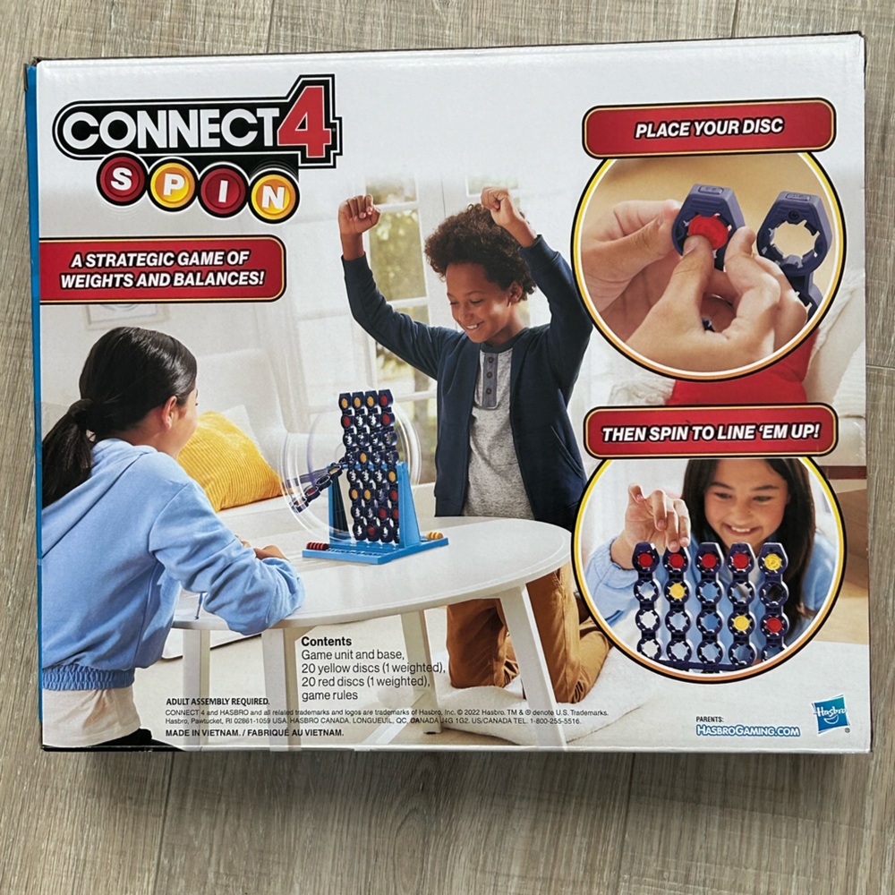 New Never Opened Hasbro Connect 4 Spin Puzzle Game